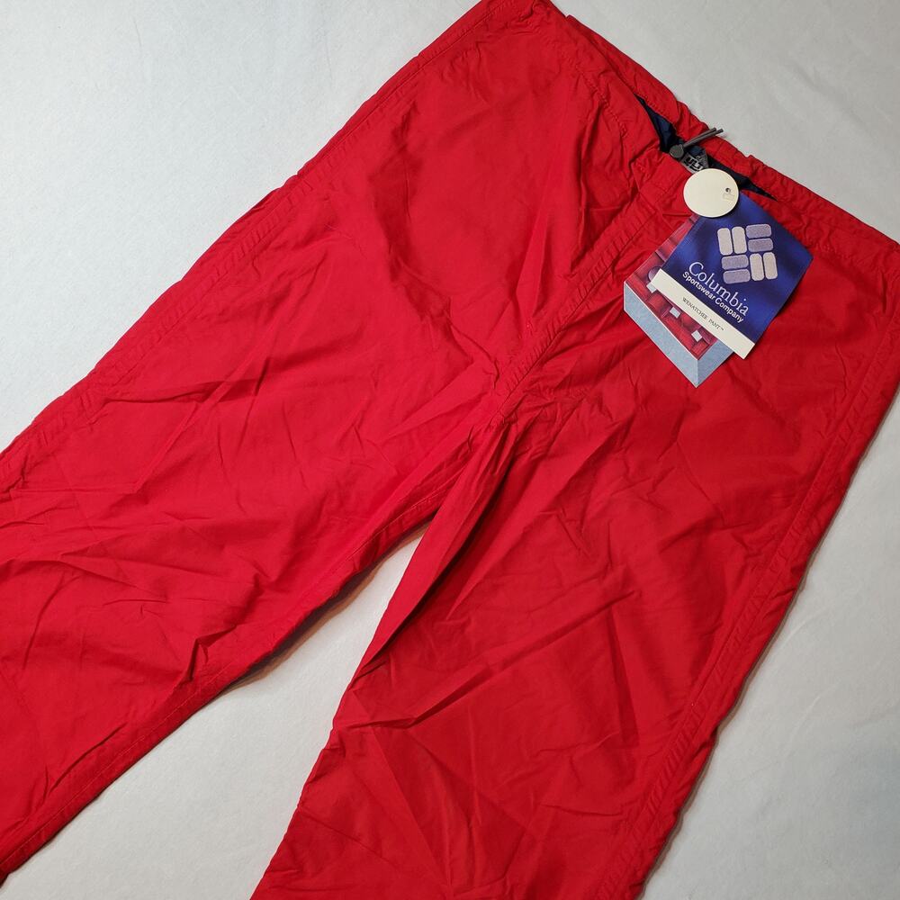 Columbia Men's Size M NWT Vintage 80s Wenatchee Windbreaker Pant Red